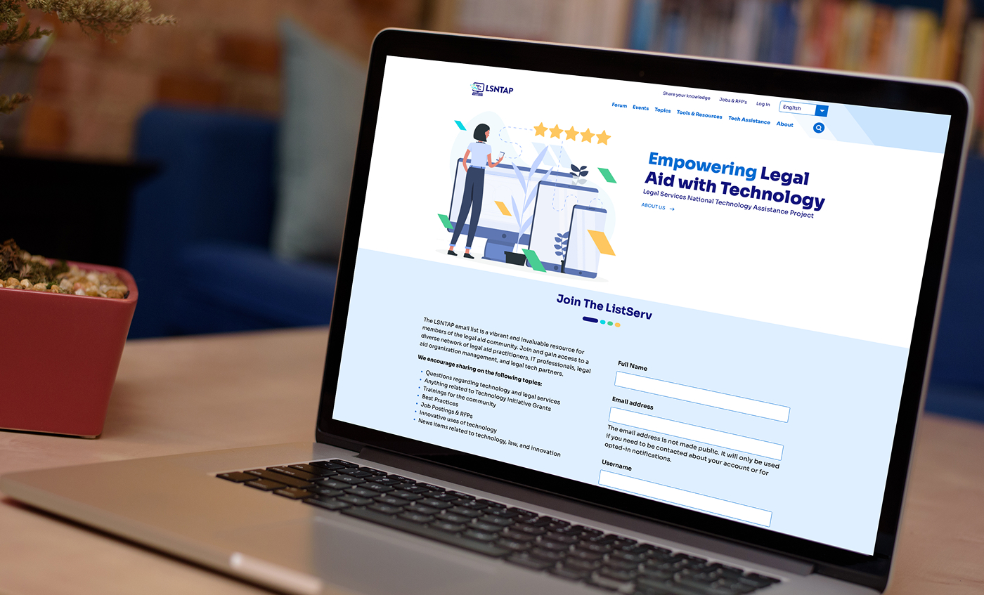 The LSNTAP website on a laptop device